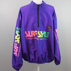 Vintage Surf Style Retro Windbreaker